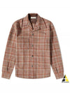 Heusen Check Country Wool Long Sleeve Shirt Rust Brown - OUR LEGACY - BALAAN 2