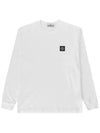 Cotton Jersey Long Sleeve T Shirt White - STONE ISLAND - BALAAN 3