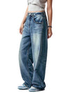 mid-rise oversized wide pants blue - PHILOGRAM - BALAAN 1