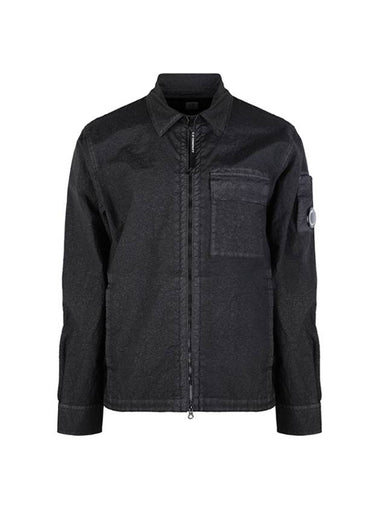 Lens Pocket Zip-Up Long Sleeve Shirt Black - CP COMPANY - BALAAN 1