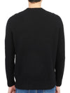 Crew Neck Lambswool Knit Top Black - DRUMOHR - BALAAN 5