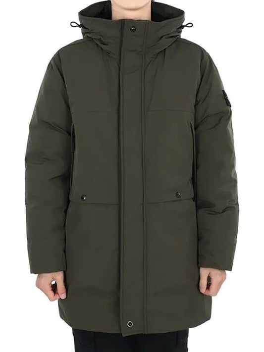 Wappen Patch Twill Down Parka Khaki - STONE ISLAND - BALAAN 2