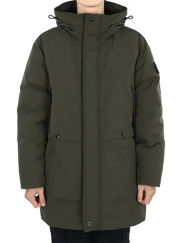 Wappen Patch Twill Down Parka Khaki - STONE ISLAND - BALAAN 3