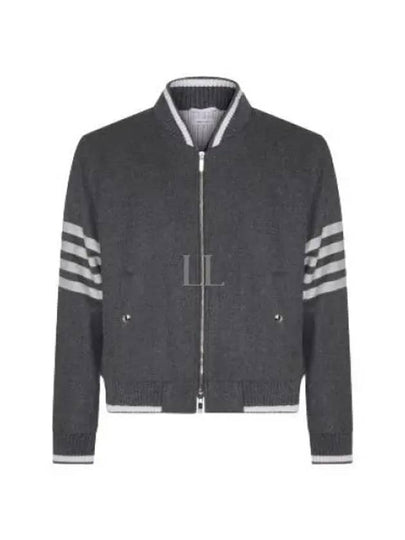 4 Bar Stripe Bomber Jacket Grey - THOM BROWNE - BALAAN 2