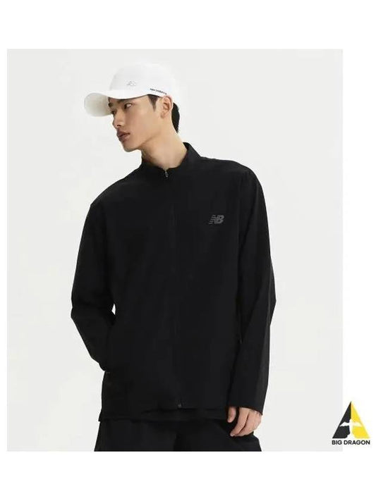 NBMDE22433 UNI Tricoat Stan Neck Zip up BLACK - NEW BALANCE - BALAAN 1