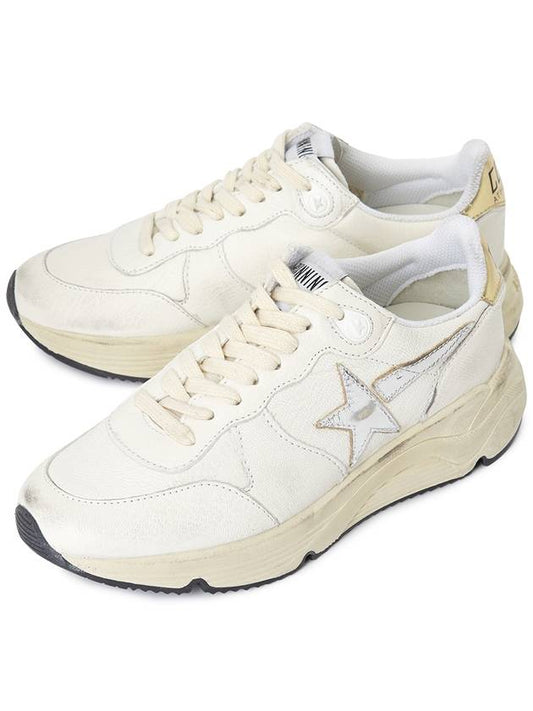 Running Sole In Nappa With Silver Star And Gold Leather Heel Tab Sneakers White - GOLDEN GOOSE - BALAAN 2