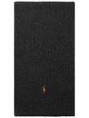 Polo Pony Knit Scarf Black - POLO RALPH LAUREN - BALAAN 1