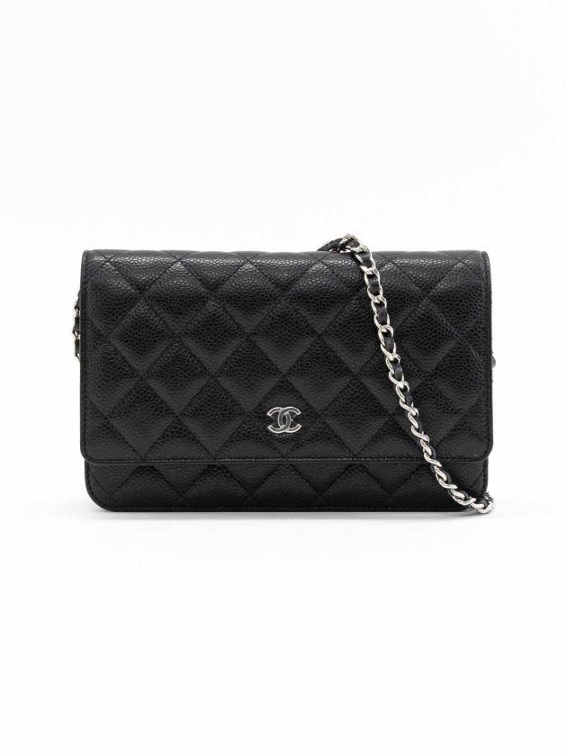 Classic WOC chain cross bag caviar silver plate secured domestically AP0250 - CHANEL - BALAAN 1