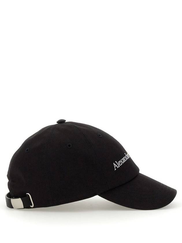 Embroidered Logo Ball Cap Black - ALEXANDER MCQUEEN - BALAAN 4