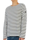 Minquiers Modern Stripe Long Sleeve T-Shirt Neige Noir - SAINT JAMES - BALAAN 4