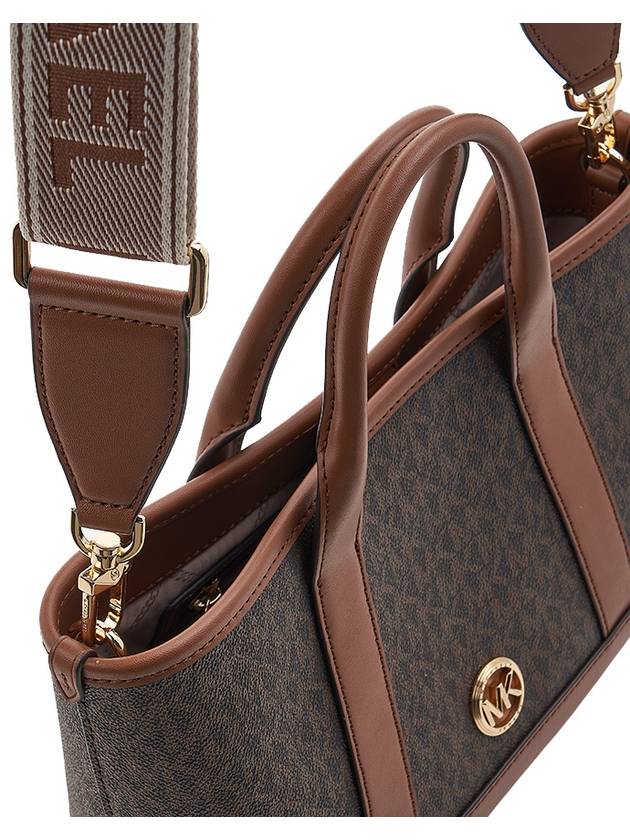 Luisa Small Signature Logo Satchel Tote Bag Brown - MICHAEL KORS - BALAAN 9