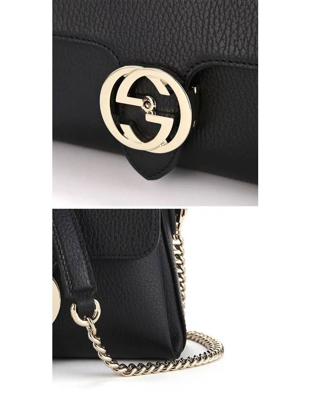 GG Interlocking Chain Mini Shoulder Bag Black - GUCCI - BALAAN 4