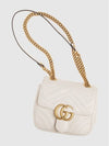 GG Marmont Matelasse Small Shoulder Bag White - GUCCI - BALAAN 3