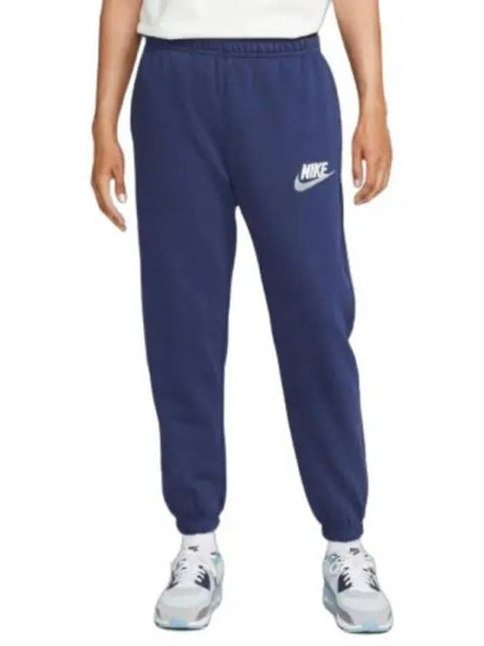 Men's Club French Terry Track Pants Navy - NIKE - BALAAN 2