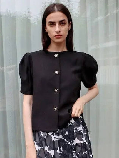 Reversal Linen Blouse Black - DAMAGE MNEMONIC - BALAAN 2