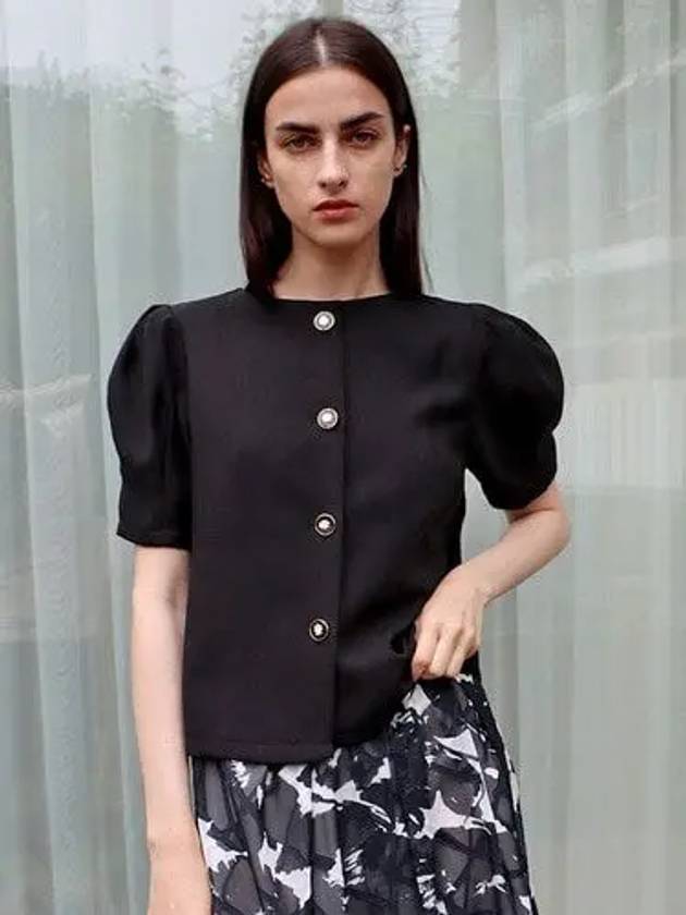 Reversal Linen Blouse Black - DAMAGE MNEMONIC - BALAAN 1