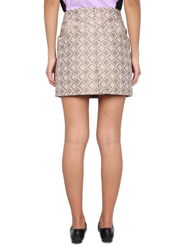 Marine Serre Mini Moon Diamant Skirt - MARINE SERRE - BALAAN 4