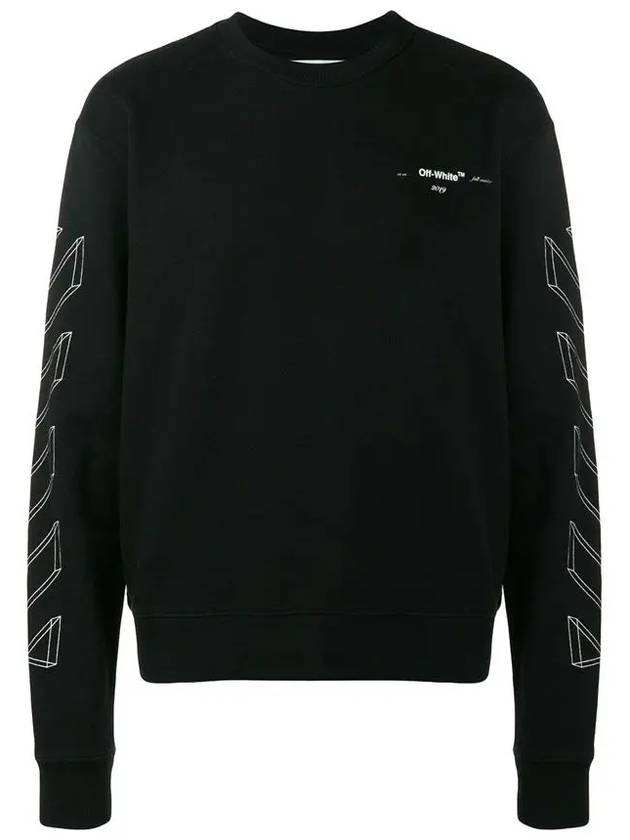 Diag 3D Marker Crew Neck Sweatshirt Black - OFF WHITE - BALAAN 3