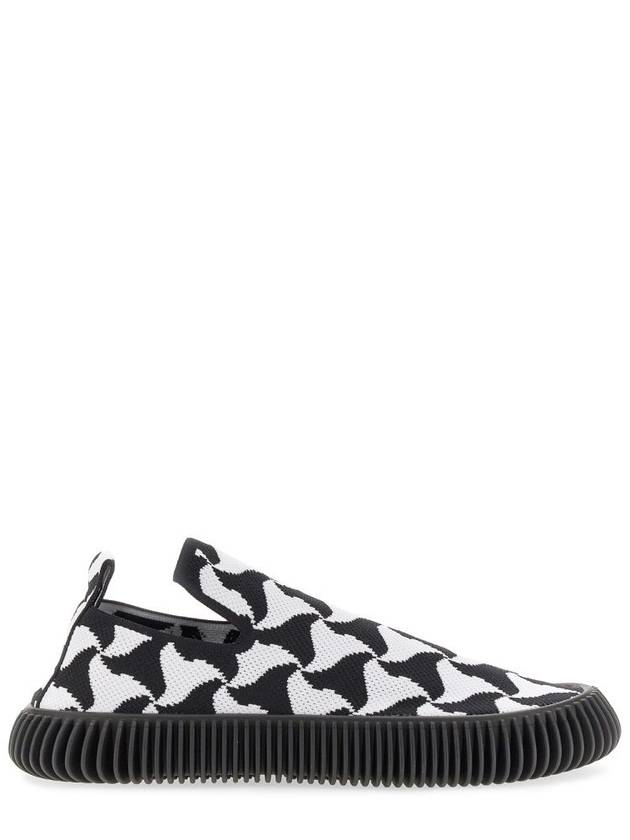 Ripple Triangle Pattern Slip-Ons Black White - BOTTEGA VENETA - BALAAN 2