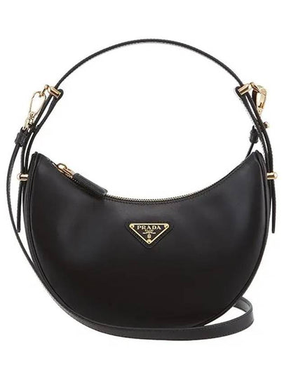 Arque Leather Shoulder Bag Black - PRADA - BALAAN 2