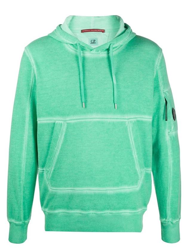 Lens Wappen Washing Hoodie Green - CP COMPANY - BALAAN 1