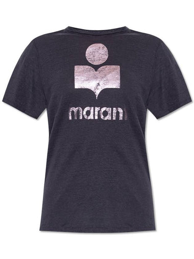 Marant Etoile T-shirt Zewel, Women's, Navy Blue - ISABEL MARANT ETOILE - BALAAN 1