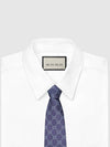 GG Pattern Silk Tie Navy - GUCCI - BALAAN 3