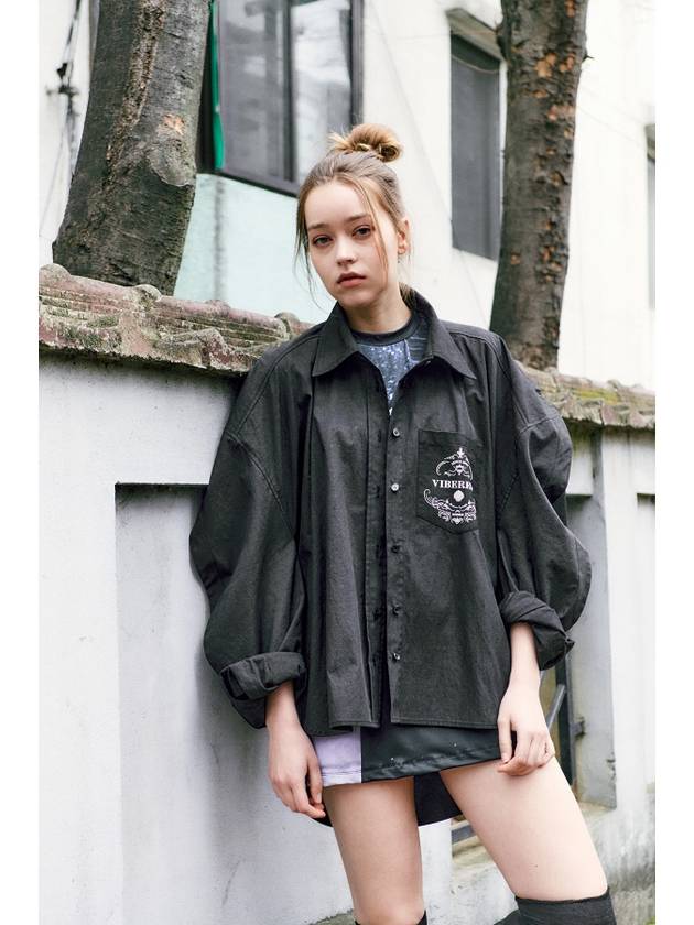 24 Women's Veronica Loose Shirt_Black - VIBEREEN - BALAAN 2