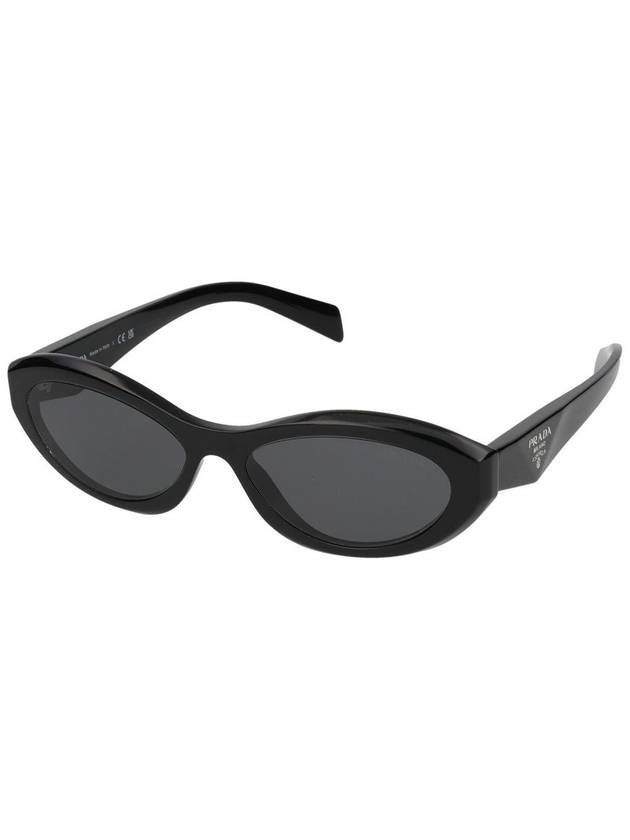 Eyewear Oval Frame Sunglasses Black - PRADA - BALAAN 3