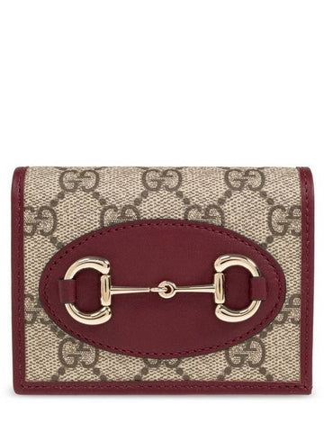 Horsebit 1955 Card Wallet Beige - GUCCI - BALAAN 1