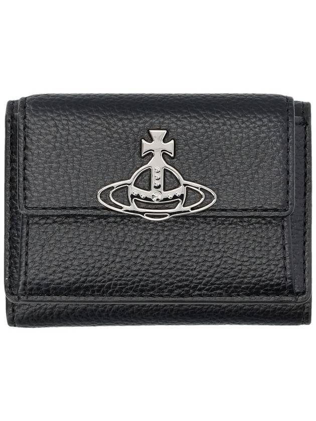 ORB Logo Small Half Wallet Black - VIVIENNE WESTWOOD - BALAAN 2