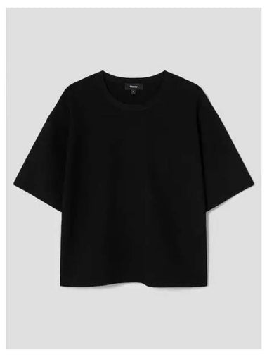 Women s compact crepe oversized t shirt black domestic product GM0024062490403 - THEORY - BALAAN 1