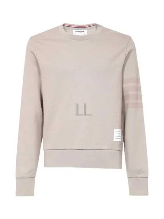 Classic Loopback Tonal 4 Bar Crewneck Knit Top Beige - THOM BROWNE - BALAAN 2