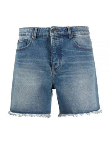 Straight fit denim short pants HSO002 DE0001 480 - AMI - BALAAN 1