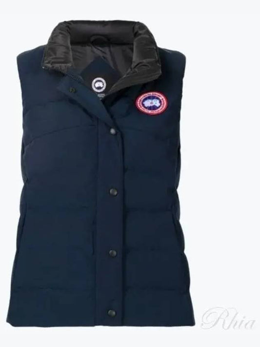 Women's Freestyle Quilted Padding Vest Atlantic Navy - CANADA GOOSE - BALAAN 2