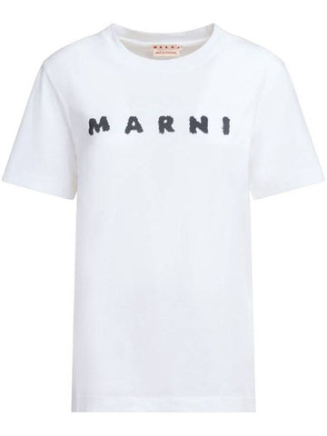 Marni Scribbled Logo Jersey T-Shirt Clothing - MARNI - BALAAN 1