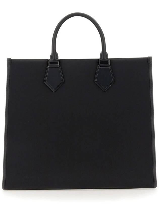 Rubber Logo Large Tote Bag Black - DOLCE&GABBANA - BALAAN 3