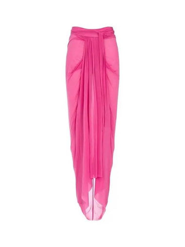 WOMEN Gathered Waist Banding Skirt Dark Pink - RICK OWENS - BALAAN 1