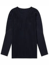 Pleated Long Sleeve T-Shirt Navy - ISSEY MIYAKE - BALAAN 2