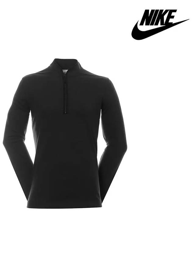 Men's Dry Fit Victory Half Zip Long Sleeve T-Shirt Black - NIKE - BALAAN 2