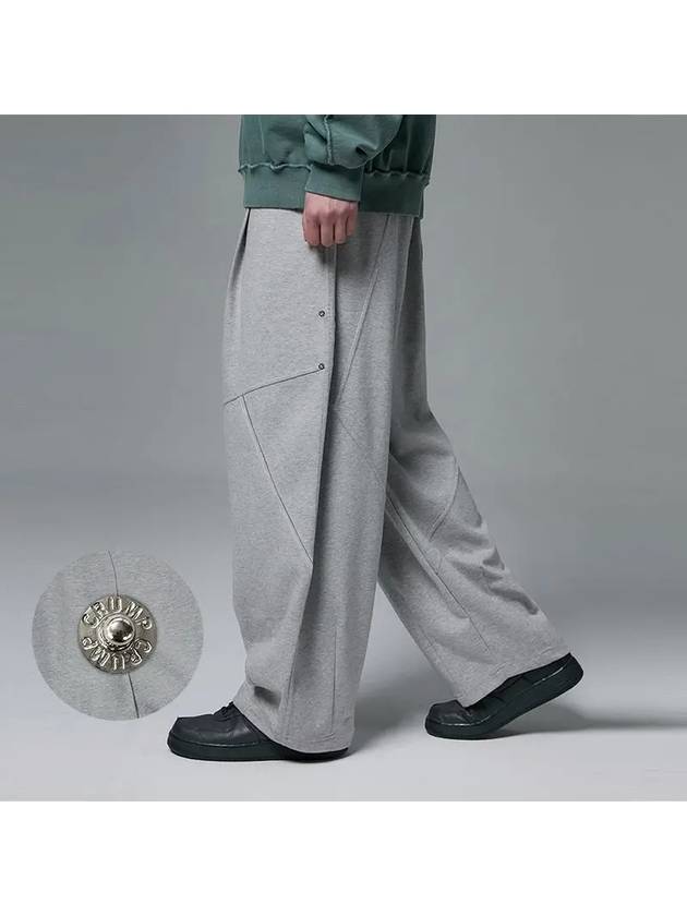 Oblique deep tuck sweatpants merange - CRUMP - BALAAN 1