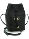 Grained Leather Gancini Mini Bucket Bag Black - SALVATORE FERRAGAMO - BALAAN 4