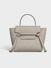 Grain Leather Nano Belt Tote Bag Light Taupe - CELINE - BALAAN 2