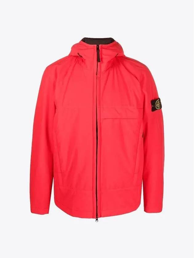 Men's Soft Shell Pure Insulation Technology Primaloft Hooded Jacket Red - STONE ISLAND - BALAAN 2