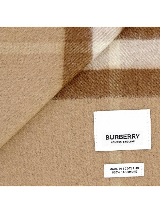 Classic Check Cashmere Scarf Mid Camel - BURBERRY - BALAAN 4