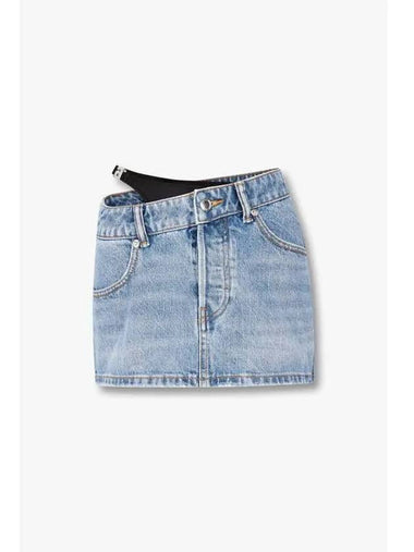 Bikini Band Denim Skirt Washed Indigo - ALEXANDER WANG - BALAAN 1