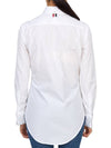 Logo Patch Long Sleeve Shirt White - THOM BROWNE - BALAAN 7