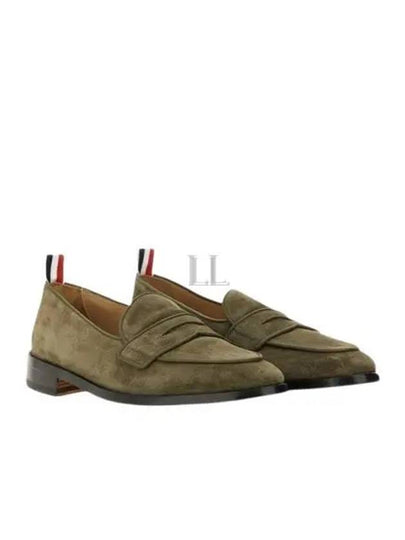 Varsity Suede Penny Loafers Dark Green - THOM BROWNE - BALAAN 2