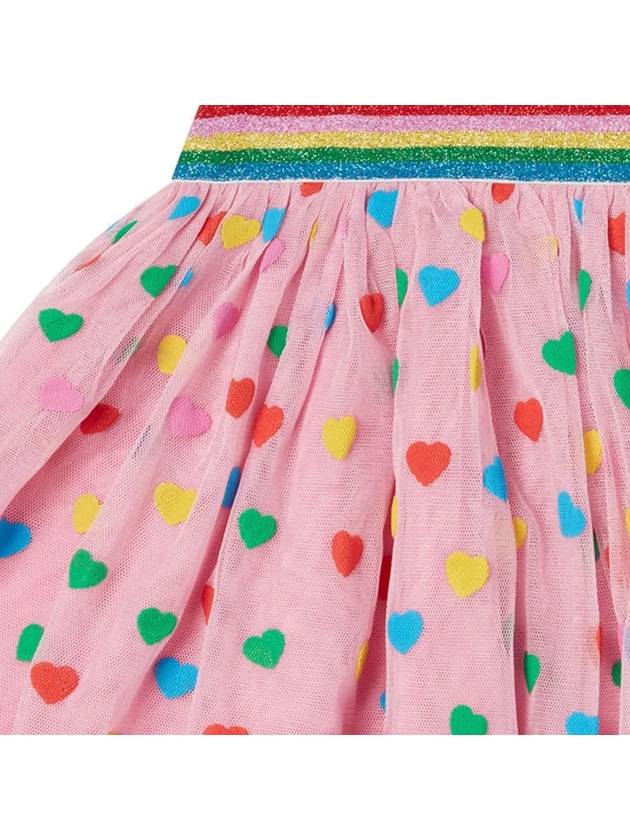 Kids Heart Pattern Skirt Pink TT7B41 Z1308 547MC - STELLA MCCARTNEY - BALAAN 3