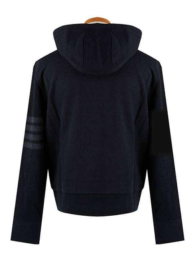 Classic Loopback 4-Bar Cotton Hoodie Navy - THOM BROWNE - BALAAN 4